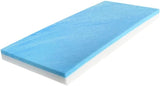 FoamRush 5" x 23" x 72" Cool Gel Memory Foam Bench Cushion Replacement Medium Firm (Upholstery Foam, Seat Replacement, Upholstery Sheet, Foam Rubber Padding, Couch, Sofa Cushion, Mattress)Made in USA