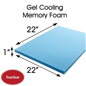 22" x 22" Gel Memory Foam Square