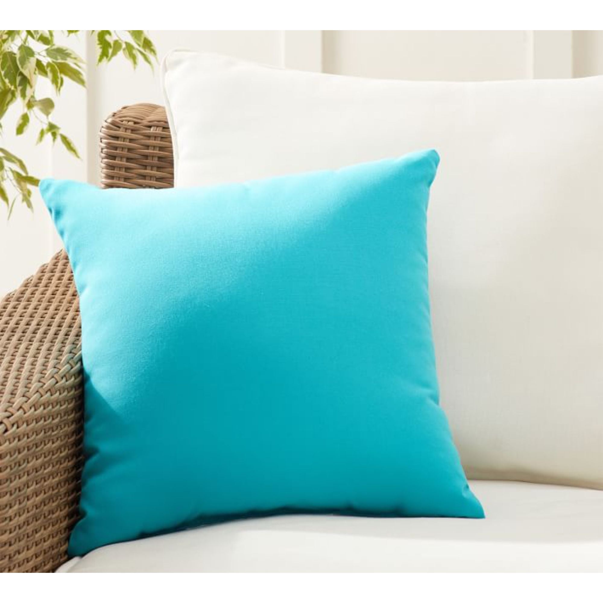 Sunbrella Canvas Aruba Indoor/Outdoor Pillow Cover with Pillow Insert –  FoamRush