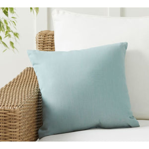 Sunbrella Canvas Spa Indoor/Outdoor Pillow Cover with Pillow Insert Home Decorative Pillow Cover with Zipper