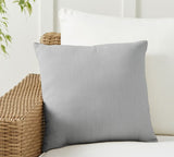 Sunbrella Canvas Granite Indoor/Outdoor Pillow Cover with Pillow Insert Home Decorative Grey Pillow Cover with Zipper