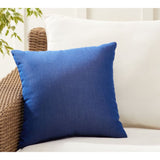 Sunbrella True Blue Indoor/Outdoor Pillow Cover with Pillow Insert Home Decorative Blue Pillow Cover with Zipper